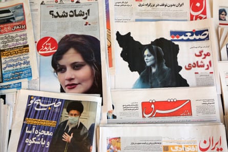 A selection of different headlines in Farsi