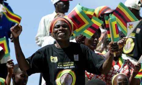 The Zimbabwean flag has been used by thousands to share their frustrations online.