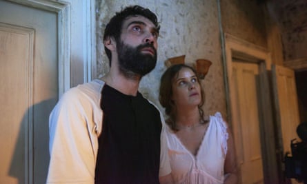 ‘I’m not going up there’ … Alec Secareanu and Carla Juri in Amulet.