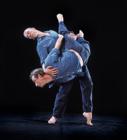 Michael Nunn and William Trevitt dancing in their debut work Critical Mass