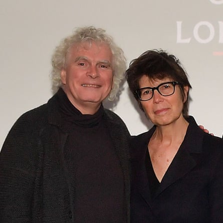 The architect Liz Diller in London last week with the conductor Simon Rattle.