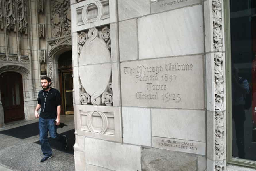 The Tribune Tower, home of the Chicago Tribune.