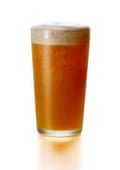 Mango and beer, finally together in this mango shandy.