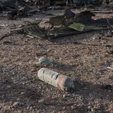 Debris from the site outside the city of Shahreza in Iran