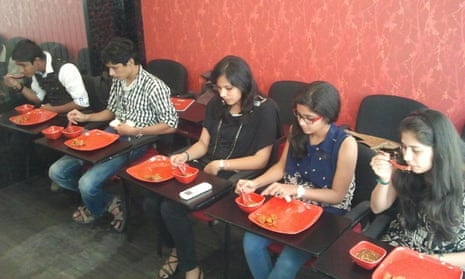 A session on dining etiquette at Panache image consultants in Mumbai.