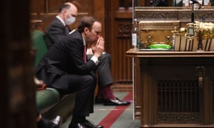 Matt Hancock gives the latest Covid-19 update in the House of Commons in London.