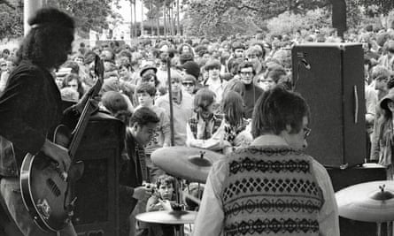 Fresh Air jouant au Jumping Sundays, Albert Park, 1969.