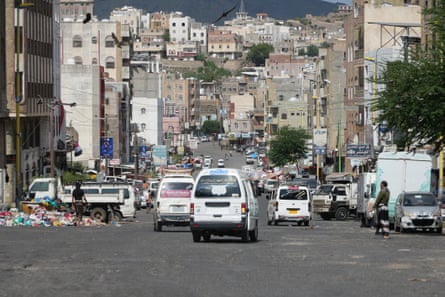 People use minibuses to save gasoline in Taiz