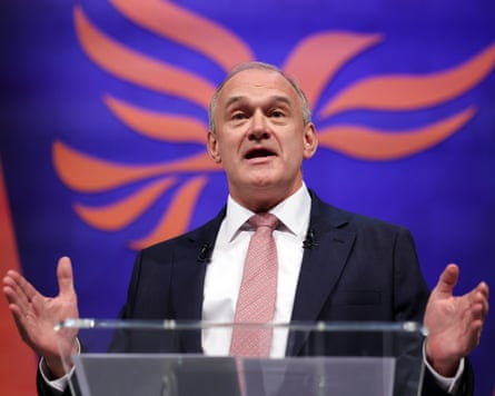 Ed Davey delivering the keynote speech at the Lib Dem party conference, Brighton, 22 September 2026.