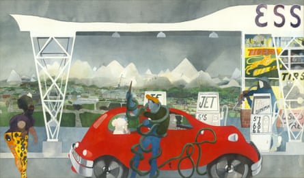 Edward Burra’s Cornish Clay Mines, 1970.