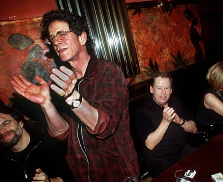 Václav Havel, then president of the Czech Republic, at a New York jazz club with Lou Reed in April 1999.