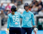 England beat Ireland by six wickets: second women’s cricket one-day international – live