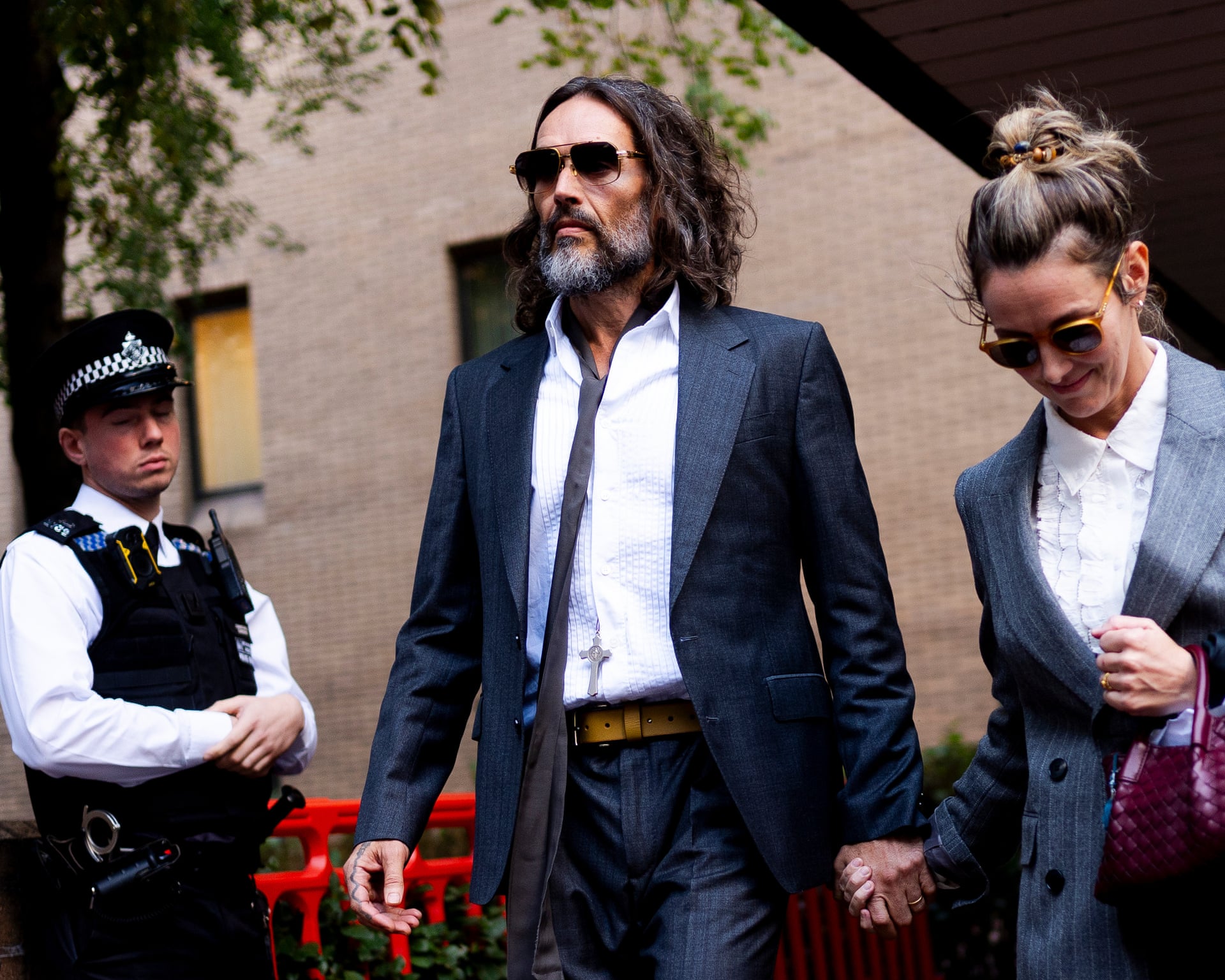 Photo: The Guardian Russell Brand trial hears first evidence in Southwark Crown Court