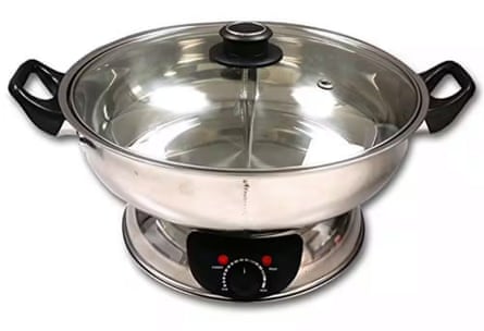 a silver pot