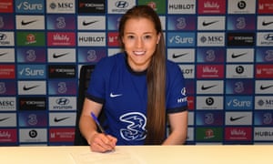 Fran Kirby puts pen to paper on Friday.