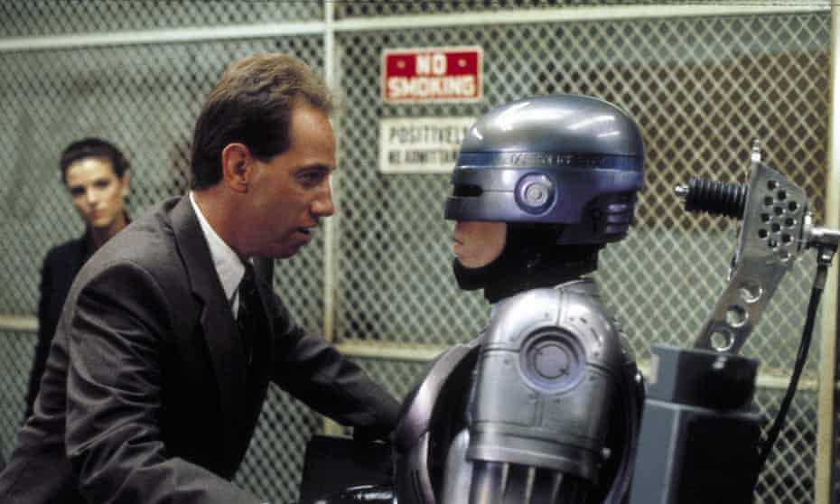 Miguel Ferrer as Bob Morton, the coke-snorting designer of the automated policeman, in RoboCop, 1987.