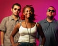 Morcheeba in 1998, from left, Ross Godfrey, Skye Edwards and Paul Godfrey.