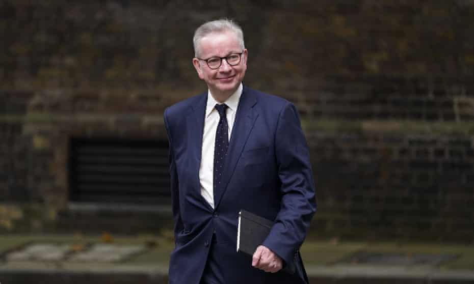 Michael Gove arrives at 10 Downing Street in London