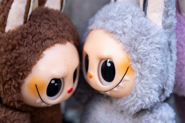 Labubu toys for sale at a souvenir stall in London