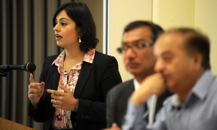 Sara Khan addresses a conference on safeguarding children and young people from radicalisation and extremism, at the Carlisle Business Centre in Bradford.