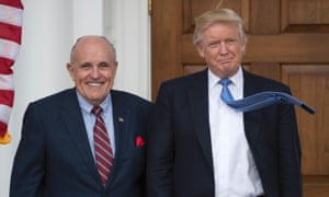 Trump with Rudy Giuliani, whom the president asked how to ‘legally’ create a Muslim ban.