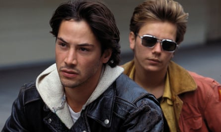 Keanu Reeves with River Phoenix in My Own Private Idaho, 1991