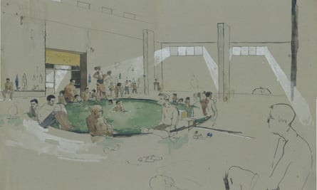 A Hamam in a town called Hamam al-Alil, about 20km south of Mosul, in another illustration by George Butler.