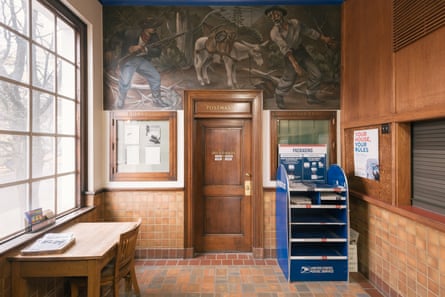 “Discovery” by Fletcher Martin hangs in the Kellogg, Idaho Post Office.