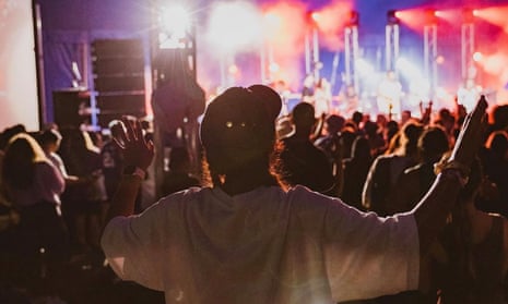 A photo of the summer camp’s first night from the Hillsong Youth Instagram page. NSW Health has told the church to immediately stop singing and dancing at the event