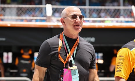 Jeff Bezos at the Formula 1 Miami Grand Prix 2023.