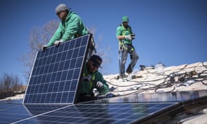 A residential solar installation in Albuquerque, New Mexico.