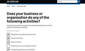 Brexit website business questions