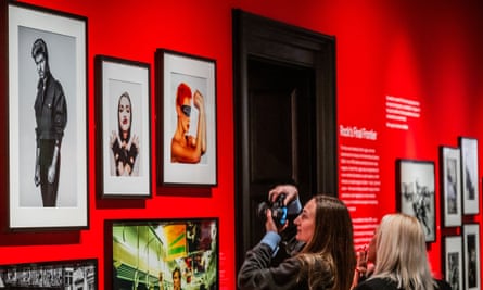 Visitors at the National Portrait Gallery for The Face magazine exhibition