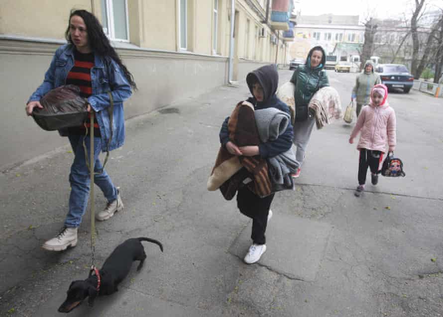 Russia-Ukraine war latest: Putin defends ‘noble’ invasion; alleged Mariupol chemical attack investigated – live | Ukraine 7 A family from Avdiivka find temporary housing in the Odesa Way Home Charity Foundation.