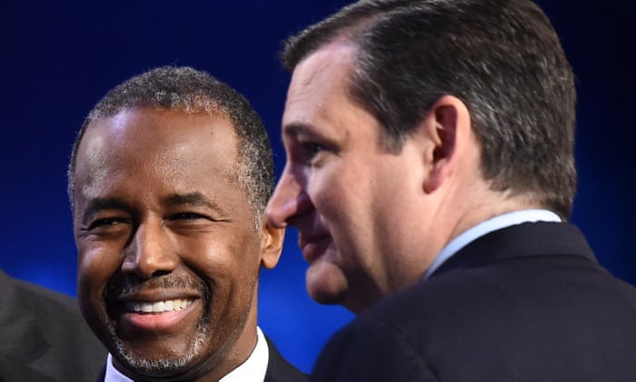 Ben Carson and Ted Cruz after the debate.