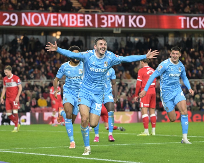 Championship roundup: Coventry sink Boro to go 10 points clear, Ipswich up to fourth