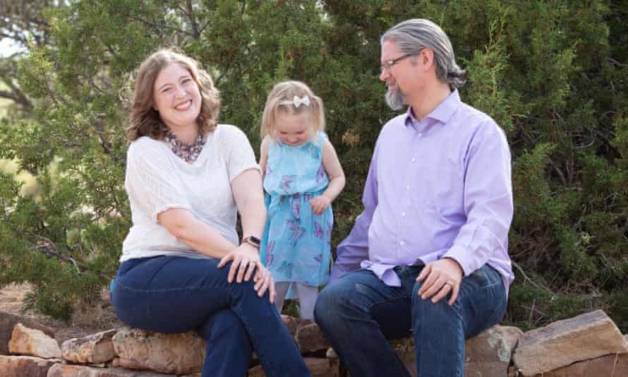 Erin Elizabeth Wells with her husband, and daughter Eleanor.