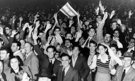 Young people in Tel Aviv celebrate the creation of a Jewish state