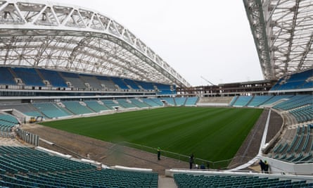 The stadium in Sochi for the 2018 World Cup