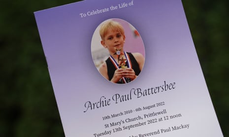 Order of service for funeral of 12-year-old Archie Battersbee