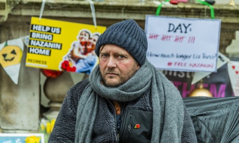 Richard Ratcliffe, the husband of Nazanin Zaghari-Ratcliffe, outside the Foreign Office in London.