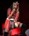 ‘Infuriated by America’s hypocritical propriety’ ... MIA performs at the Super Bowl, 5 February 2012.