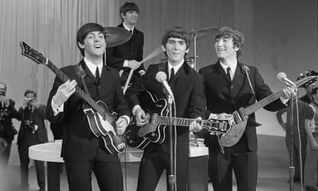 The Beatles on The Ed Sullivan Show in February 1964. 