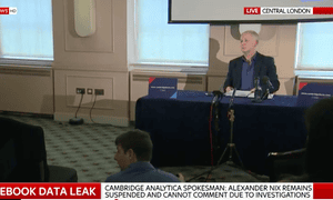 Clarence Mitchell speaking on behalf of Cambridge Analytica