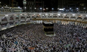 Muslim pilgrims circle the Kaaba and pray at the Grand mosque at the end of their Haj pilgrimage in the holy city of Mecca, Saudi Arabia 13 August, 2019.