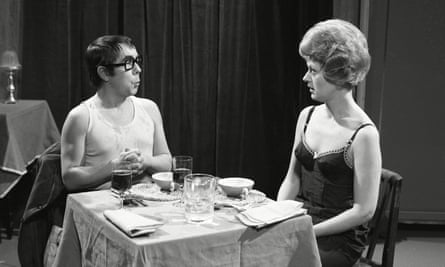 Tewson and Ronnie Corbett in a comedy sketch for Frost on Sunday in 1969.