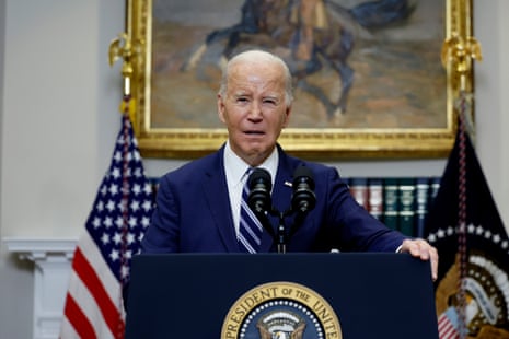 Joe Biden speaks at the White House, the US president blaming Russian counterpart Vladimir Putin “and his thugs” for the death of Alexei Navalny.