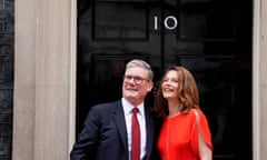 Keir Starmer and his wife Victoria outside 10 Downing Street