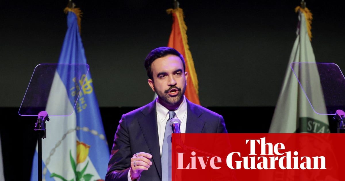 New York mayor-elect Zohran Mamdani challenges Donald Trump in victory speech as Democrats win key US election races – as it happened