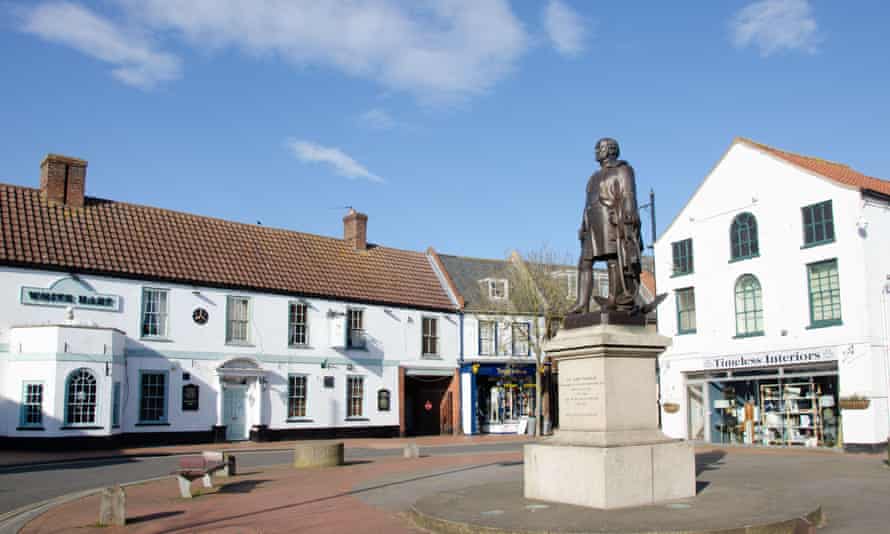 Statue of Sir John Franklin, Spilsby, Lincolnshire, England, UK